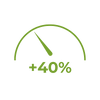 40% faster